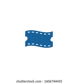 Ticket logo icon vector flat design