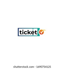 ticket logo icon vector isolated