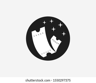 Ticket Logo Template Design Vector Illustration With White Background