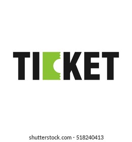 ticket logo vector