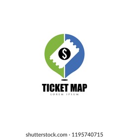 Ticket logo vector. Business logo template. Ticket or coupon logo vector concept