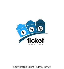 Ticket Logo Vector. Business Logo Template. Ticket Or Coupon Logo Vector Concept