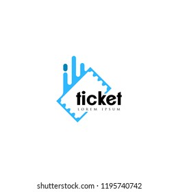 Ticket logo vector. Business logo template. Ticket or coupon logo vector concept