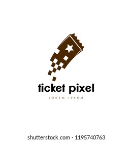 Ticket logo vector. Business logo template. Ticket or coupon logo vector concept