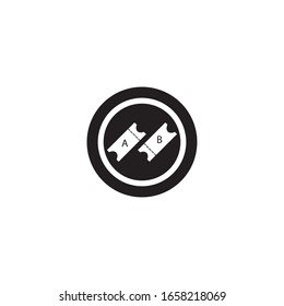 Diseño de icono vectorial del logotipo de la entrada