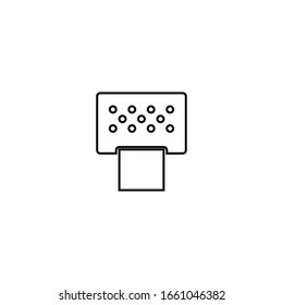Icono de la máquina de boletos. Símbolo ATM. Elemento de diseño del logotipo