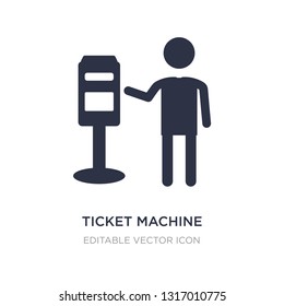 ticket machine icon on white background. Simple element illustration from People concept. ticket machine icon symbol design.