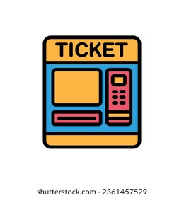 Ticket Machine Icon Vector Illustration