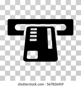 Ticket Machine icon. Vector illustration style is flat iconic symbol, black color, transparent background. Designed for web and software interfaces.