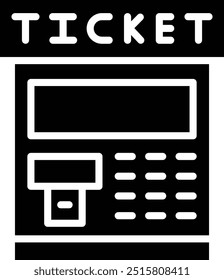 Ticket machine Vector Icon Design Illustration