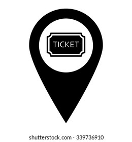ticket - map pointer vector icon