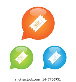 Ticket Marker Icon Round Bubble