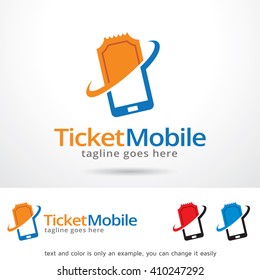 Ticket Mobile Logo Template Design Vector Design 