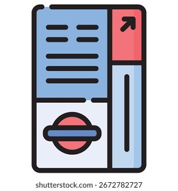 Ticket Modern Vector Icon – Minimal Illustration Symbol Template for Web Mobile App UI Design