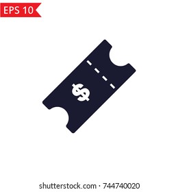 Ticket money icon Vector.