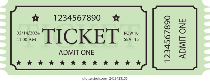 Ticket for movies, festival, cinema, theatre, circus and other events. 