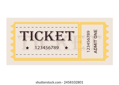 Ticket for movies, festival, cinema, theatre, circus and other events. 