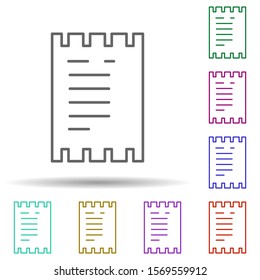 Ticket multi color icon. Simple thin line, outline vector of web icons for ui and ux, website or mobile application