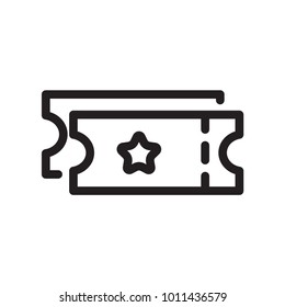 ticket musical drama movie theater icon outline cinema