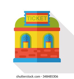 ticket office flat icon