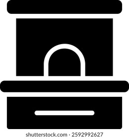 ticket office glyph icon illustration vector