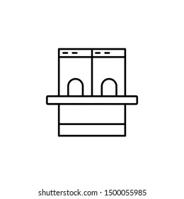 Ticket office ticket icon. Element of train station icon