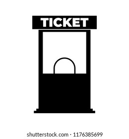 Ticket office icon, logo on white background 