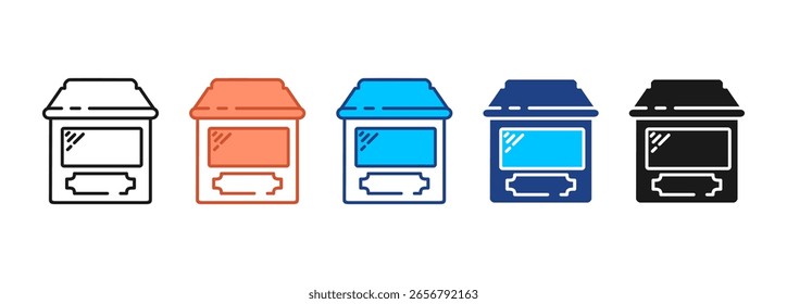 Ticket Office Icon Set Multiple Style Collection