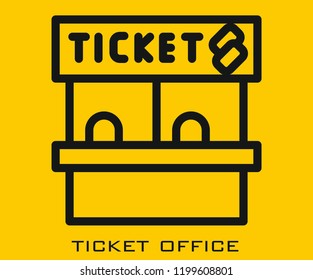 Ticket office icon signs