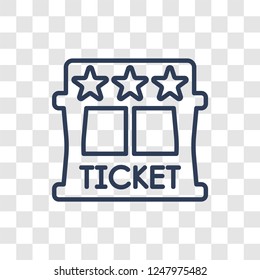 Ticket office icon. Trendy linear Ticket office logo concept on transparent background from Cinema collection