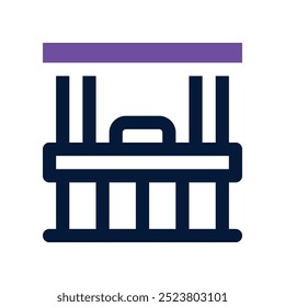 ticket office icon. vector dual tone icon for your website, mobile, presentation, and logo design.