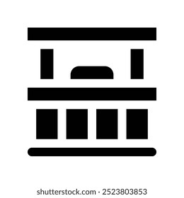 ticket office icon. vector glyph icon for your website, mobile, presentation, and logo design.