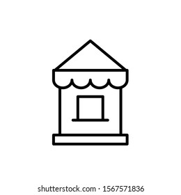 ticket office icon vector outline style design