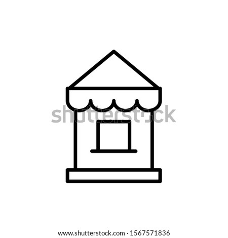 ticket office icon vector outline style design
