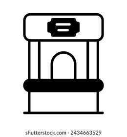 Ticket Office Icon vector. Stock illustration.