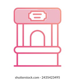 Ticket Office Icon vector. Stock illustration.