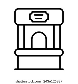 Ticket Office Icon vector. Stock illustration.