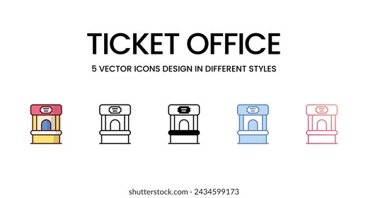 Ticket Office icons. Suitable for Web Page, Mobile App, UI, UX and GUI design.