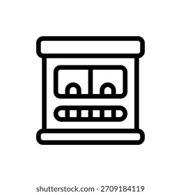 Icono de esquema de taquilla. Icono de la oficina de boletos