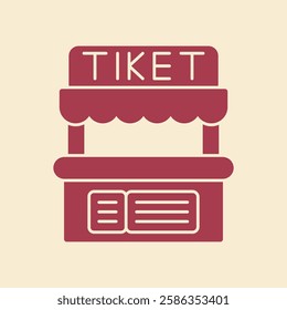 Ticket Office trendy art handsome abstract vector illustration colorful useful design.eps