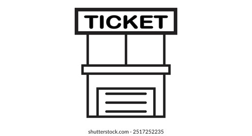 Ticket office Vector Icon Design Illustration