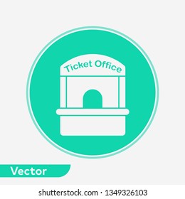 Ticket office vector icon sign symbol