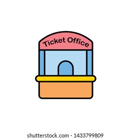 Ticket office vector icon sign symbol