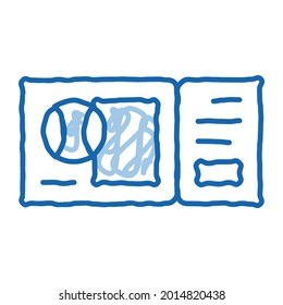 Ticket On Match sketch icon vector. Hand drawn blue doodle line art Ticket On Match sign. isolated symbol illustration
