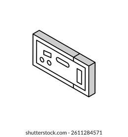 ticket on music festival isometric icon vector. ticket on music festival sign. isolated symbol illustration