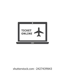 Ticket online icon. Ticket online sign