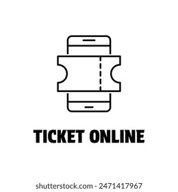 Ticket online logo design concept idea