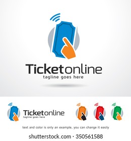 Ticket Online Logo Template Design Vector 
