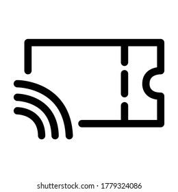 ticket online vector icon illustration