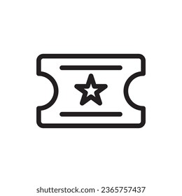 Ticket Outline Icon. Ticket Icon
